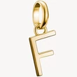 Kép 1/3 - Thomas Sabo Connect sárga arany "F" betű charm - CC1212-413-39