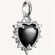 Kép 1/4 - Thomas Sabo Connect fekete cirkónia köves ezüst szív charm - CC1286-643-11