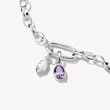 Kép 3/4 - Thomas Sabo februári születésköves ovális lila charm - CC1330-051-13