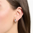 Kép 2/2 - Thomas Sabo karika fülbevaló színes kövekkel - CR668-477-7