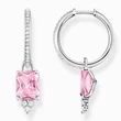 Kép 1/2 - Thomas Sabo rózsaszín függős karika fülbevaló - CR672-051-9