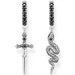 Kép 1/4 - Thomas Sabo kígyó és kard uniszex fülbevaló - CR713-643-11