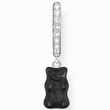 Kép 1/3 - Thomas Sabo x HARIBO fekete gumimaci fél pár karika fülbevaló - CR726-052-11