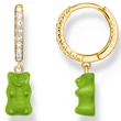 Kép 1/2 - Thomas Sabo x HARIBO zöld gumimaci fél pár karika fülbevaló - CR726-414-6