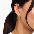 Kép 3/3 - Thomas Sabo sárga arany organikus karika fülbevaló - CR754-413-39 - Natural Beauty