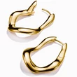 Kép 2/3 - Thomas Sabo sárga arany organikus nagy karika fülbevaló - CR755-413-39 - Natural Beauty