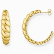 Kép 1/3 - Thomas Sabo sárga arany csavart karika fülbevaló - CR758-413-39