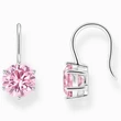 Kép 1/2 - Thomas Sabo ezüst fülbevaló rózsaszín cirkóniával - H2287-051-9