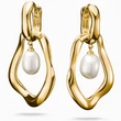 Kép 1/3 - Thomas Sabo sárga arany organikus gyöngy fülbevaló - H2321-430-14 - Natural Beauty