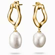 Kép 1/3 - Thomas Sabo sárga arany organikus gyöngy fülbevaló - H2322-430-14 - Natural Beauty