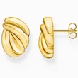 Kép 1/3 - Thomas Sabo sárga arany organikus formájú beszúrós fülbevaló - H2327-413-39