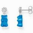 Kép 1/2 - Thomas Sabo ezüst fülbevaló lógó kék Haribo gumimacival - H2330-052-1