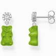 Kép 1/2 - Thomas Sabo ezüst fülbevaló lógó zöld Haribo gumimacival - H2330-052-6