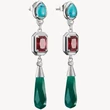 Kép 1/4 - Thomas Sabo elyndra színes kövek függő fülbevaló - H2332-405-7