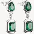 Kép 1/3 - Thomas Sabo elyndra zöld köves függő fülbevaló - H2334-166-6