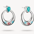 Kép 1/3 - Thomas Sabo színes köves ezüst kör fülbevaló - H2335-405-7