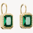 Kép 1/3 - Thomas Sabo zöld köves aranyozott fülbevaló - H2338-971-6