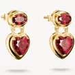 Kép 1/3 - Thomas Sabo piros szív függős aranyozott fülbevaló - H2340-414-10