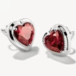 Kép 2/3 - Thomas Sabo elyndra piros kis szív ezüst fülbevaló - H2344-051-10