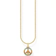 Kép 1/3 - Thomas Sabo nyaklánc színes köves békejel medállal - KE2175-488-7-L45V