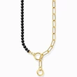 Kép 1/2 - Thomas Sabo aranyozott ónix gyöngyös nyaklánc - KE2193-177-11-L47V