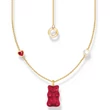 Kép 1/2 - Thomas Sabo x HARIBO piros gumimaci arany nyaklánc - KE2206-430-10-L45V