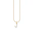 Kép 1/2 - Thomas Sabo aranyozott nyaklánc "J" betű medállal - KE2249-414-14-L45V