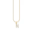 Kép 1/2 - Thomas Sabo aranyozott nyaklánc "N" betű medállal - KE2253-414-14-L45V
