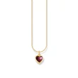 Kép 1/2 - Thomas Sabo aranyozott nyaklánc piros szív medállal - KE2268-414-10-L45V