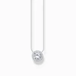 Kép 1/2 - Thomas Sabo ezüst nyaklánc áttetsző cirkónia kör medállal - KE2279-051-14-L45V