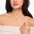 Kép 2/2 - Thomas Sabo aranyozott vörös zafír nyaklánc - KE2294-995-10-L45V