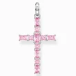 Kép 1/2 - Thomas Sabo rózsaszín köves kereszt medál - PE939-051-9