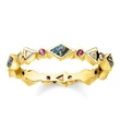 Kép 1/2 - Thomas Sabo színes kövek gyűrű - TR2229-295-7