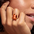 Kép 5/5 - Thomas Sabo narancssárga nagy köves arany gyűrű - TR2261-971-8-62