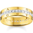 Kép 1/2 - Thomas Sabo pavé gyűrű fehér kövekkel - TR2361-414-14-56