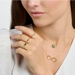 Kép 2/2 - Thomas Sabo gyűrű zöld és fehér kővel - TR2398-971-7-52