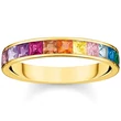 Kép 1/2 - Thomas Sabo színes köves aranyozott gyűrű - TR2403-996-7-62