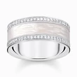 Kép 1/2 - Thomas Sabo fehér tűzzománc gyűrű - TR2446-041-14-50