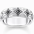 Kép 1/2 - Thomas Sabo Fekete mintás gyűrű - TR2453-643-11-52