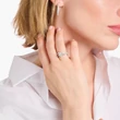 Kép 2/2 - Thomas Sabo gyűrű áttetsző szív cirkónia kővel - TR2476-051-14-50