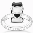 Kép 2/3 - Thomas Sabo x HARIBO fekete gumimaci gyűrű - TR2478-052-11-50