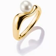 Kép 1/3 - Thomas Sabo sárga arany organikus gyöngy gyűrű - TR2485-430-14-50