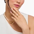 Kép 3/3 - Thomas Sabo sárga arany organikus gyöngy gyűrű - TR2485-430-14-50