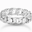 Kép 1/2 - Thomas Sabo ezüst cirkónia láncszemes gyűrű - TR2500-051-14-50