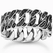 Kép 1/2 - Thomas Sabo ezüst fekete cirkónia láncszemes gyűrű - TR2501-643-11-50