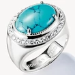 Kép 1/4 - Thomas Sabo türkiz ovális ezüst gyűrű - TR2505-405-17