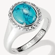 Kép 1/3 - Thomas Sabo türkiz ovális cirkónia foglalatos ezüst gyűrű - TR2507-405-17