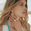 Kép 3/3 - Thomas Sabo türkiz ovális cirkónia foglalatos ezüst gyűrű - TR2507-405-17