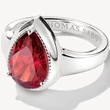 Kép 2/3 - Thomas Sabo piros csepp cirkónia köves ezüst gyűrű - TR2522-051-10