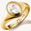 Kép 1/3 - Thomas Sabo ovális cirkónia köves aranyozott gyűrű - TR2523-414-14